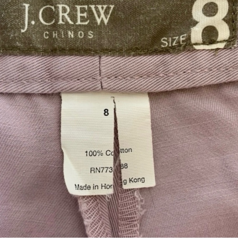 J. Crew Lilac Chino Shorts Sz 8 - Picture 5 of 5